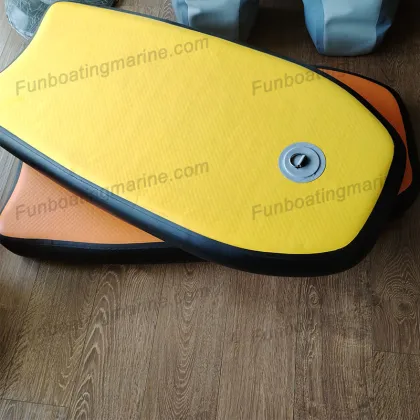 Inflatable Yellow Lightweight Bodyboard for Surfing