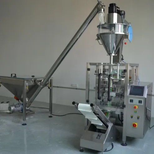 Vertical Packaging Machine for Tea, Coffee, Milk Powder - 304SS Material with Auger Filler and Vacuum Elevator