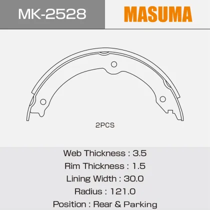 MASUMA Car Parts Brake Shoe Auto Brake Systems for Mk-2528