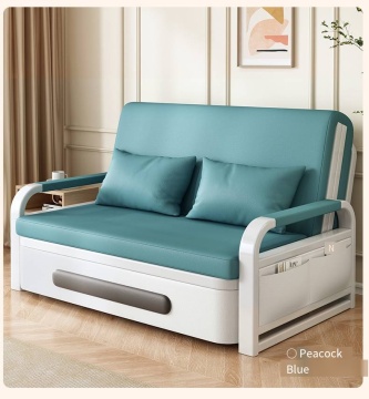 Modern Foldable Telescopic Fabric Sofa Bed for Bedroom, Office, or Hospital Use