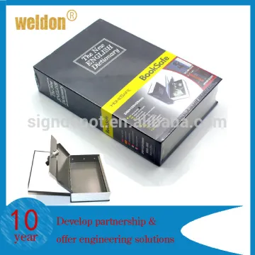 Black Home Security Dictionary Book Safe Storage Key Lock Box for Cash Jewelry