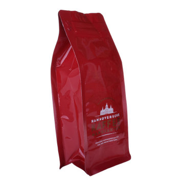 Карманный мешок Ziplock мешков коробки нижних мешков пластиковый красный цвет кофейный мешок