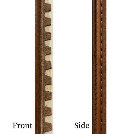 embossed blue painting leather welt