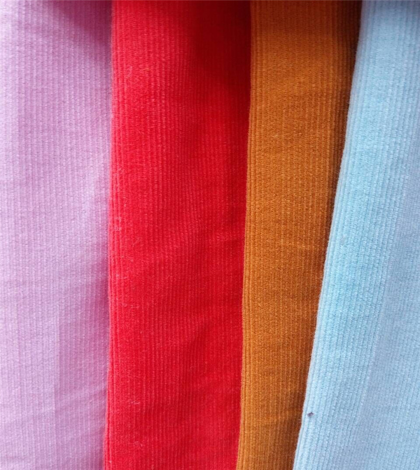 21w cotton baby corduory plain dyed fabric 00