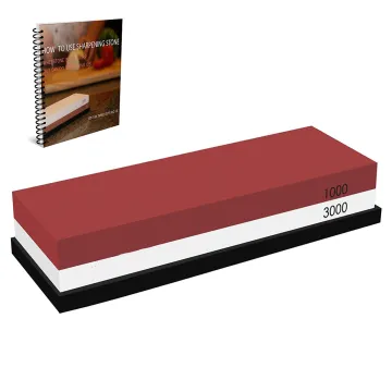 Premium Knife Sharpening Set: 2-Sided Grit Axe Whetstone for Kitchen Carbon Steel Knives
