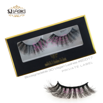 Custom Private Label Biodegradable Vegan Faux Mink Eyelashes with Logo and Box