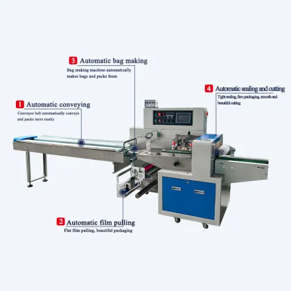 Pillow Type Automatic Servo Packing Machine for Ice Cream Pillow Pouch Packing