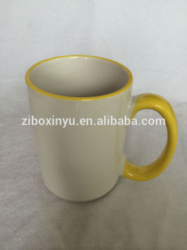 ZIBO XINYU XY-0866 14oz White Color Glazed Ceramic Espresso Coffee Cup
