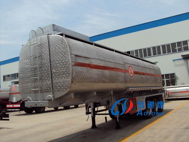 Tri Axles Stainless Steel 40cbm Fuel/Oil Tanker Semi Truck Trailer