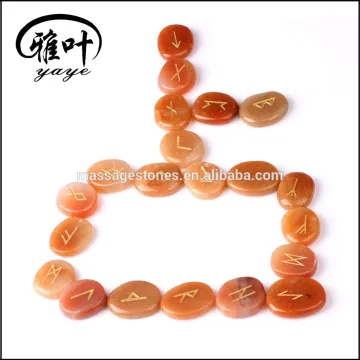 Wholesale Rune Stones Natural Red Aventurine Reiki Healing Rune Stones
