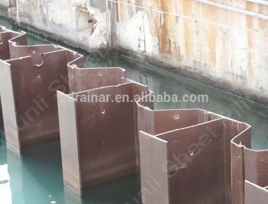 HZ type cold bended and welded steel plate sheet pile