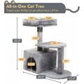 Torre de gatinho com scratching post para casa interna