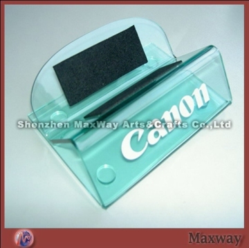 Heat bending clear Acrylic Phone/camera display stand/holder with logo