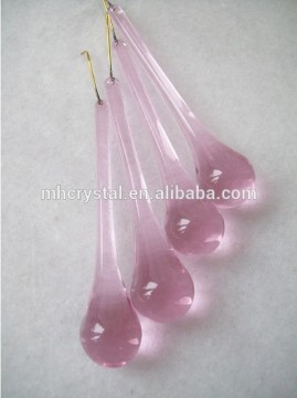 Pink Chandelier Crystals Glass Raindrop prism MH-12467