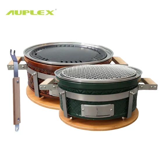 Garden Supplies Ceramic Japanese BBQ Grill For Indoor and Outdoor Skewers Teppanyaki 2-IN-1 Yakiniku/yakitori/Kebab