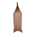 Compostable block bottom kraft paper bag