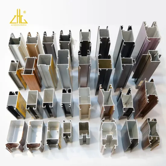 Custom Aluminum Profile Door Frames and Wardrobes: Wood Finish Sliding Options