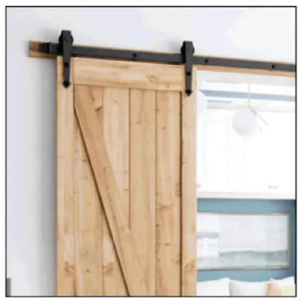 Arrow Shape Decorative Sliding Barn Door Hardware Kit