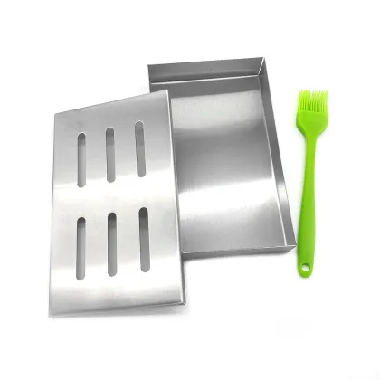 Washable Portable 430 Stainless Steel Barbecue Smoke Box