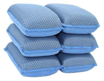 Ultra-Soft Microfiber Bug Mesh Sponges for Car Cleaning - Black Micro Car Wash Sponge Jumbo Packing
