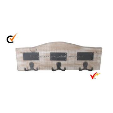 Antique wooden wall mount decorative hook with blackboard
