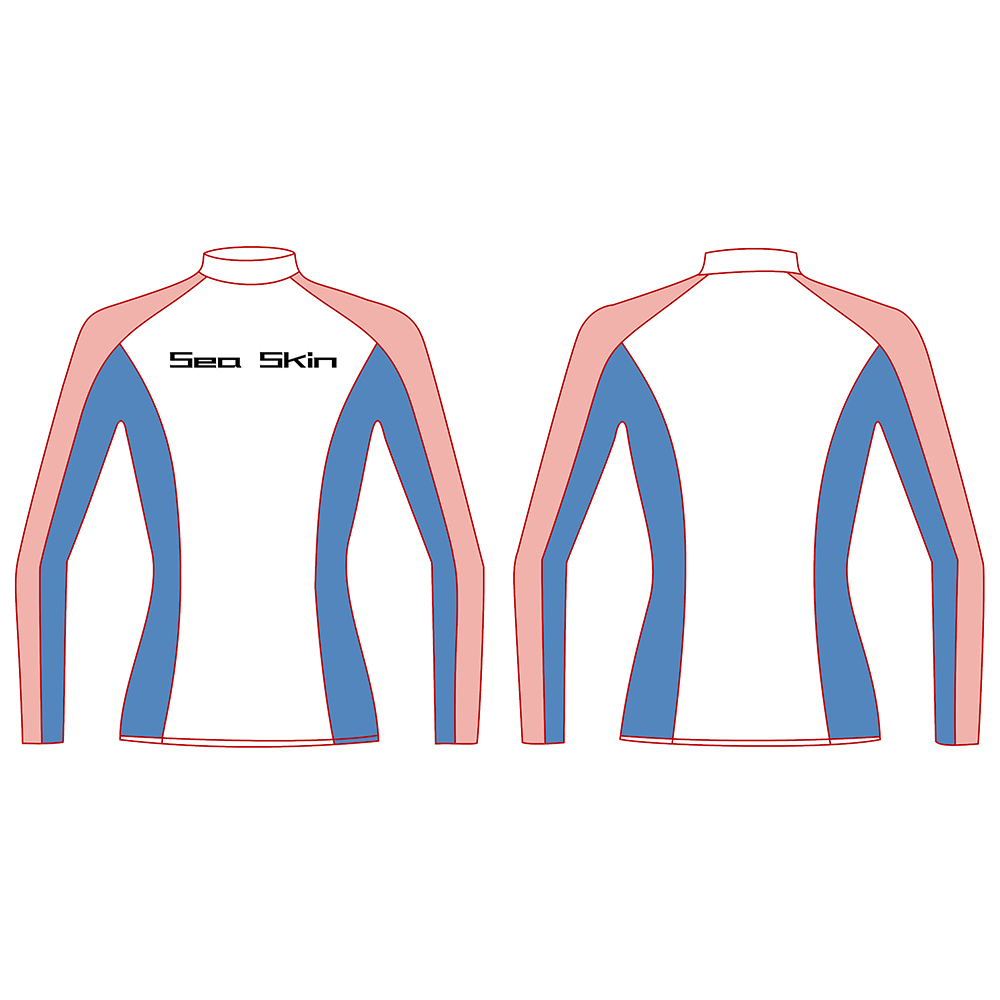 Seaskin Polyester Long Sleeve Rash Guard Mujer