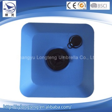 Plastic/steel high quality blue/green/white/custom marble parasol base
