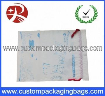 Duty Free Drawstring Plastic Bags Waterproof With Gusset For Cloth