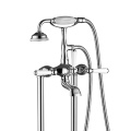 Double lever bath mixer floor-standing