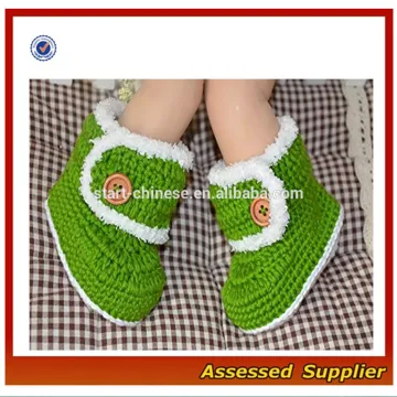 Home Handmade Infant Baby Adorable Gifts Crochet Toddler Christmas Santa Claus Cosplay Knitted Boots Shoes Socks MLL709