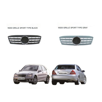 Für Mercedes Benz W203 C32 AMG Kühlergrill Sport schwarz oder grau 2000-2007