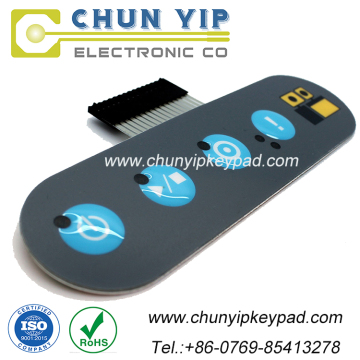 Custom 5 button membrane key switch supplier