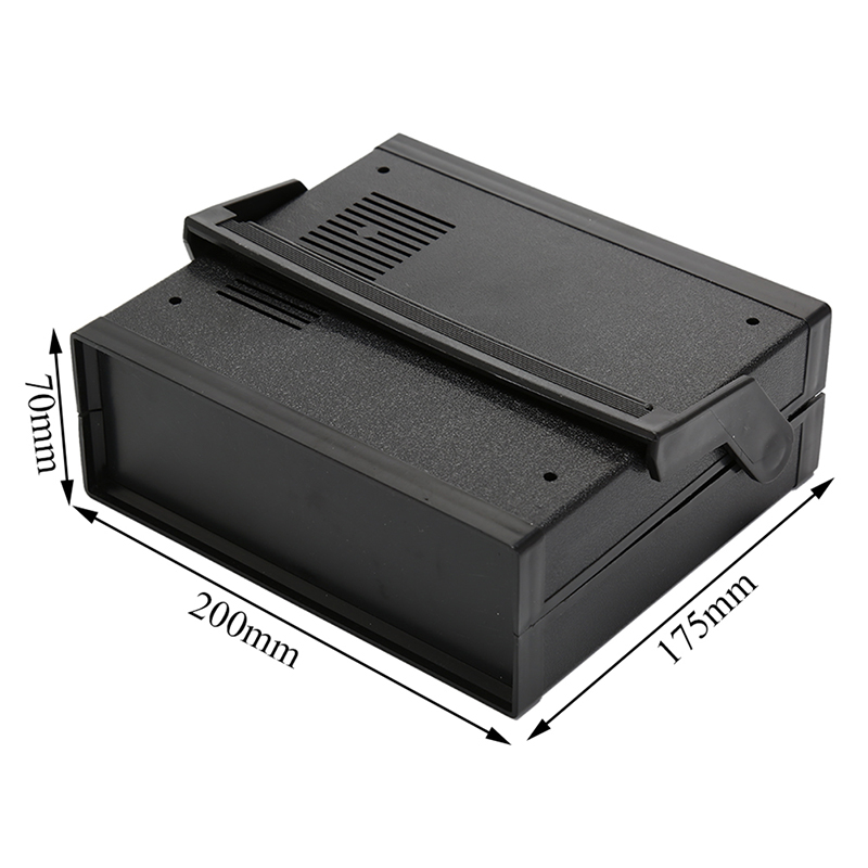 Waterproof Plastic Electronic Enclosure Project Box Instrument Desk Case Shell With Handle Black 200*175*70mm