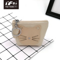 Custom cat style PU make up coin purse