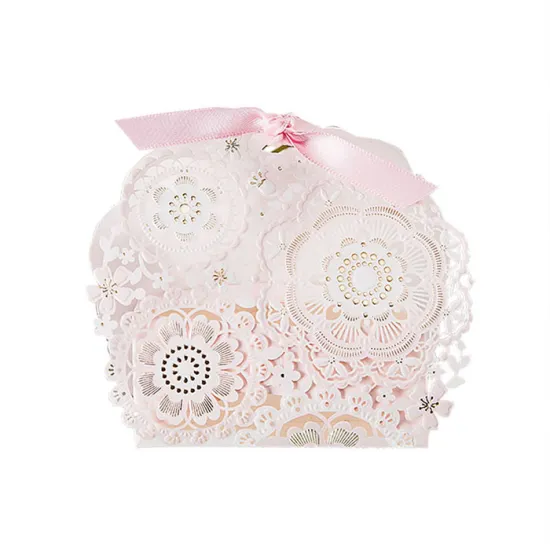 White pure laser wedding favor box