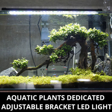 Luz de aquário com concha de liga de alumínio suportes extensíveis