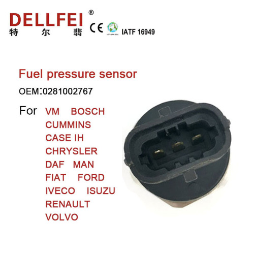 Sensor de presión del riel de combustible de Sorento 0281002767 Fortcummins Fiat
