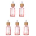 30ml/1oz Rose Glass Essimties Botles Bamboo Lids