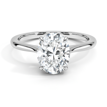 18K WG 2ct Lab Diamond Solitaire လက်စွပ်