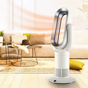 1950W Electric Fan Tower - Cool &amp; Hot Wind, blaasloze ventilator met 10 snelheidsinstellingen voor huishoudelijk gebruik
