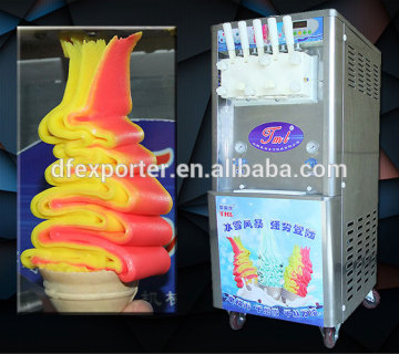 TML Five Color Rainbow soft serve cream machine, Commercial High Capacity Soft Serve Ice Cream Machine, Gelato Making Machine