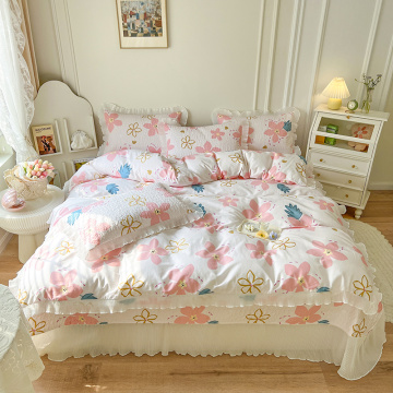 100% Cotton Printed Quilts Duvet Cover Bedspread Set