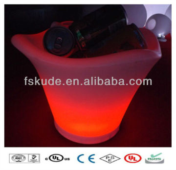 Battery Lighted Plastic bar win bucket, Waterproof LED bar inflatable ice bucket
