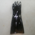Black pvc dipeede oil gas resistant glove 18 inches