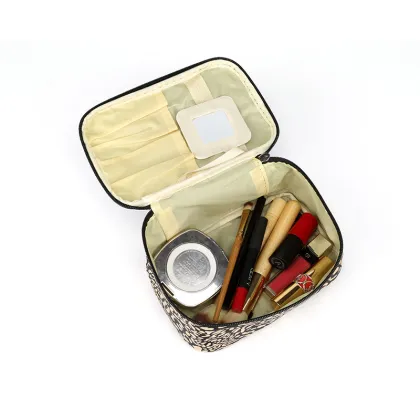 Cosmetic Bag Women Leather Travel Make Up Necessaries Organizer Makeup Brush Case Makeup Organizer Case Bag