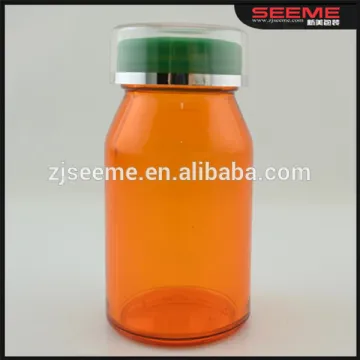 Round colored health product pet bottle plastic health care bottle big size container with screw cap