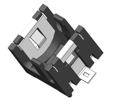 Suporte da bateria (aberto) 1/3n 1 Cell SMD (SMT) Guia