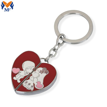 Gift Metal Custom Logo Couple Love Keychain