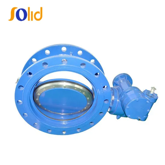 Double Eccentric Double Flange Butterfly Valve with Vulcanized Seat