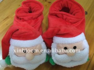 plush Santa Claus slipper